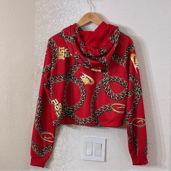 Nike Women's Red Chain Graphic Hoodie - Picture 4 of 13
